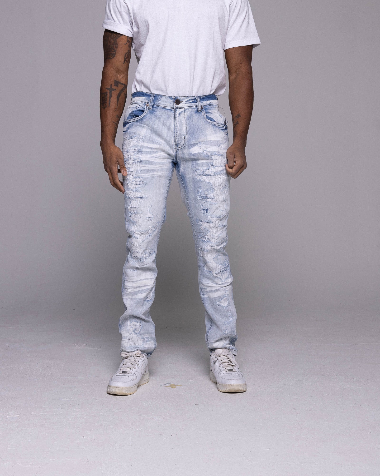 EV-330179 Men's Slim Classic Crater Denim Jeans